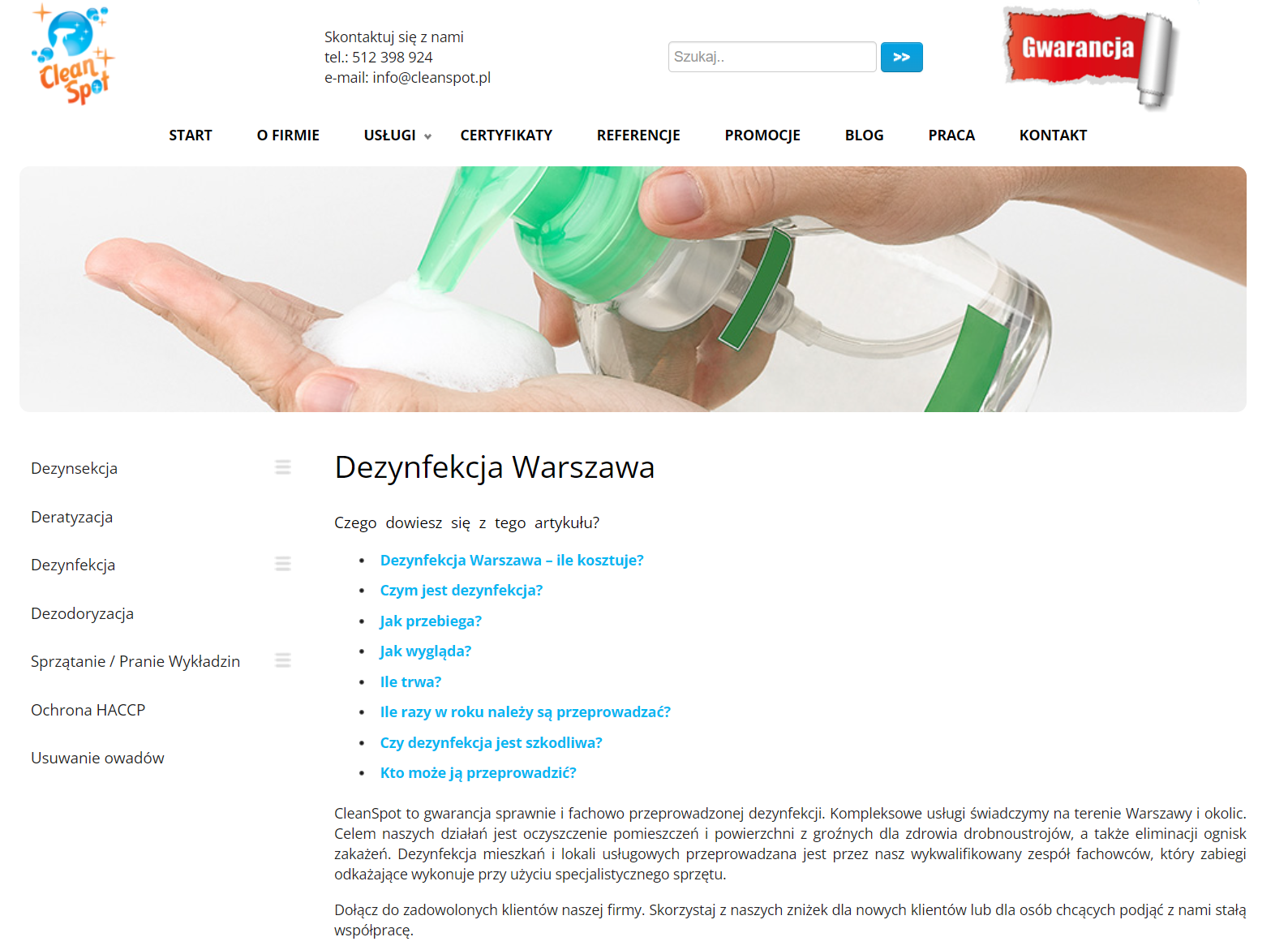 Dezynfekcja pluskiew w Warszawie – kiedy domowe metody przestają wystarczać?