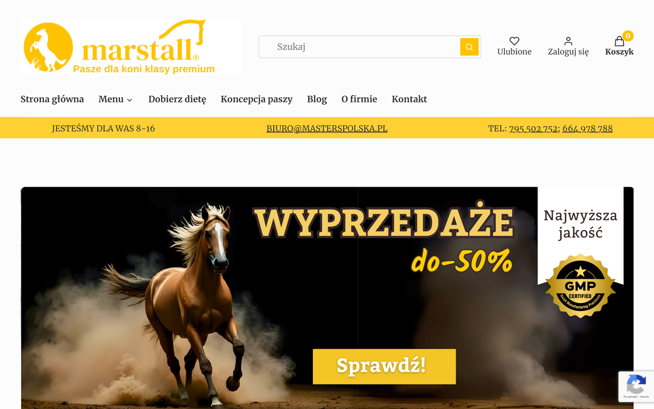 Zrzut strony Marstall Polska