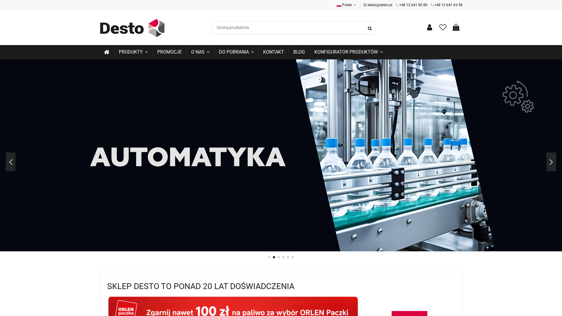 Zrzut strony Automatyka przemysłowa - Desto